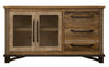 Chawl Loft Two Tone Gray Brown 3 Drawer Buffet