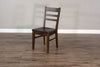 Alas 2 Classic Dark Brown Ladder Back Chairs