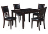 Majale Ebony PU 48 Inch Rectangle 5pc Dining Set