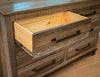 Chawl Loft Two Tone Gray Brown 6 Drawer Dresser