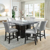 Kurundawad Gray Silver 7pc Counter Height Set