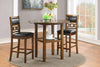 Majale Brown PU 42 Inch 3pc Counter Height Set
