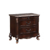 Adur Cherry Nightstand with Marble Top