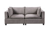 Badewadi Light Gray Fabric Loveseat
