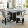 Kurundawad Gray Silver 5pc Counter Height Set