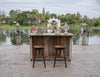 Amboli Antique 3 Drawer Kitchen Island