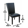 Kurundawad 2 Ebony PU Dining Chairs