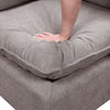 Badewadi Light Gray Fabric Loveseat