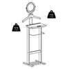 Khatwadi Espresso Wood Valet Stand