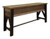 Chawl Loft Two Tone Brown Counter Height Sofa Table