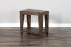 Ghanawade Light Brown Wood Chair Side Table
