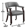 Mangnoor Cherry Gray Brown Top 5pc Dining Game Table Set