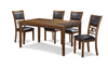 Majale Brown PU 60 Inch 5pc Dining Set