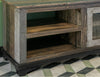 Chawl Loft Two Tone Gray Brown 2 Door 93 Inch TV Stand