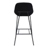 Konvade Black Fabric Bar Stool