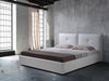 Mahadikwadi White Leather King Storage Bed