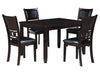 Majale Ebony PU 48 Inch Rectangle 5pc Dining Set