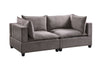 Badewadi Light Gray Fabric Loveseat