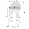 Donewadi Black White Outdoor Rattan Metal Low Back Counter Stool