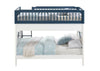 Ekondi Navy Blue White Twin Over Full Bunk Bed