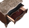 Adur Cherry Nightstand with Marble Top