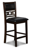 Majale Ebony PU 42 Inch 3pc Counter Height Set