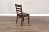 Alas 2 Classic Dark Brown Ladder Back Chairs