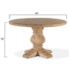 Kine Light Brown 48 Inch Round Dining Table