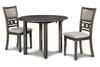 Majale Gray 42 Inch Drop Leaf 3pc Dining Set