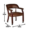 Mangnoor Cherry Brown Black 5pc Dining Game Table Set