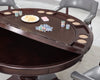 Mangnoor Cherry Gray Brown Top 5pc Dining Game Table Set