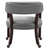 Mangnoor Cherry Gray Brown Top 5pc Dining Game Table Set