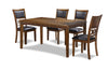 Majale Brown PU 60 Inch 5pc Dining Set