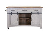 Kudutri Light Gray Brown Kitchen Island