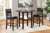 Majale Ebony PU 42 Inch 3pc Counter Height Set