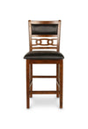 Majale Brown PU 42 Inch 3pc Counter Height Set