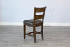 Alas 2 Dark Brown Mahogany Ladder Back Barstools