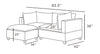 Badewadi Light Gray Fabric Sectional