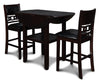 Majale Ebony PU 42 Inch 3pc Counter Height Set