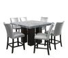 Kurundawad Gray Silver 7pc Counter Height Set