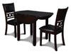 Majale Ebony PU 42 Inch 5pc Drop Leaf Dining Set