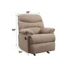 Asandoli Light Brown Glider Motion Recliner