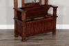 Mandukali Dark Brown Storage Hall Tree