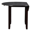 Majale Ebony PU 42 Inch 5pc Drop Leaf Dining Set