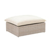 Galgale Cream Natural Brown Wicker Outdoor Ottoman