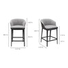 Gajapur Grey Counter Stool