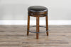 Alas 2 Dark Brown Wood Stools