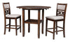 Majale Cherry 42 Inch Drop Leaf 3pc Counter Height Set