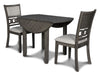 Majale Gray 42 Inch Drop Leaf 3pc Dining Set