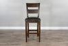 Alas 2 Dark Brown Ladder Back Barstools